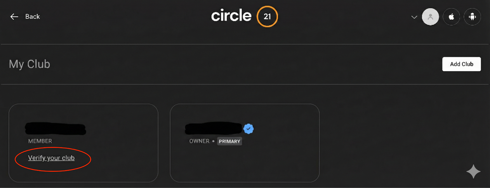 Club verifizieren Screenshot 1